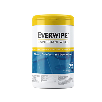 Everwipe Disinfectant Wipes 75 wipes per tub 6 tubs per case