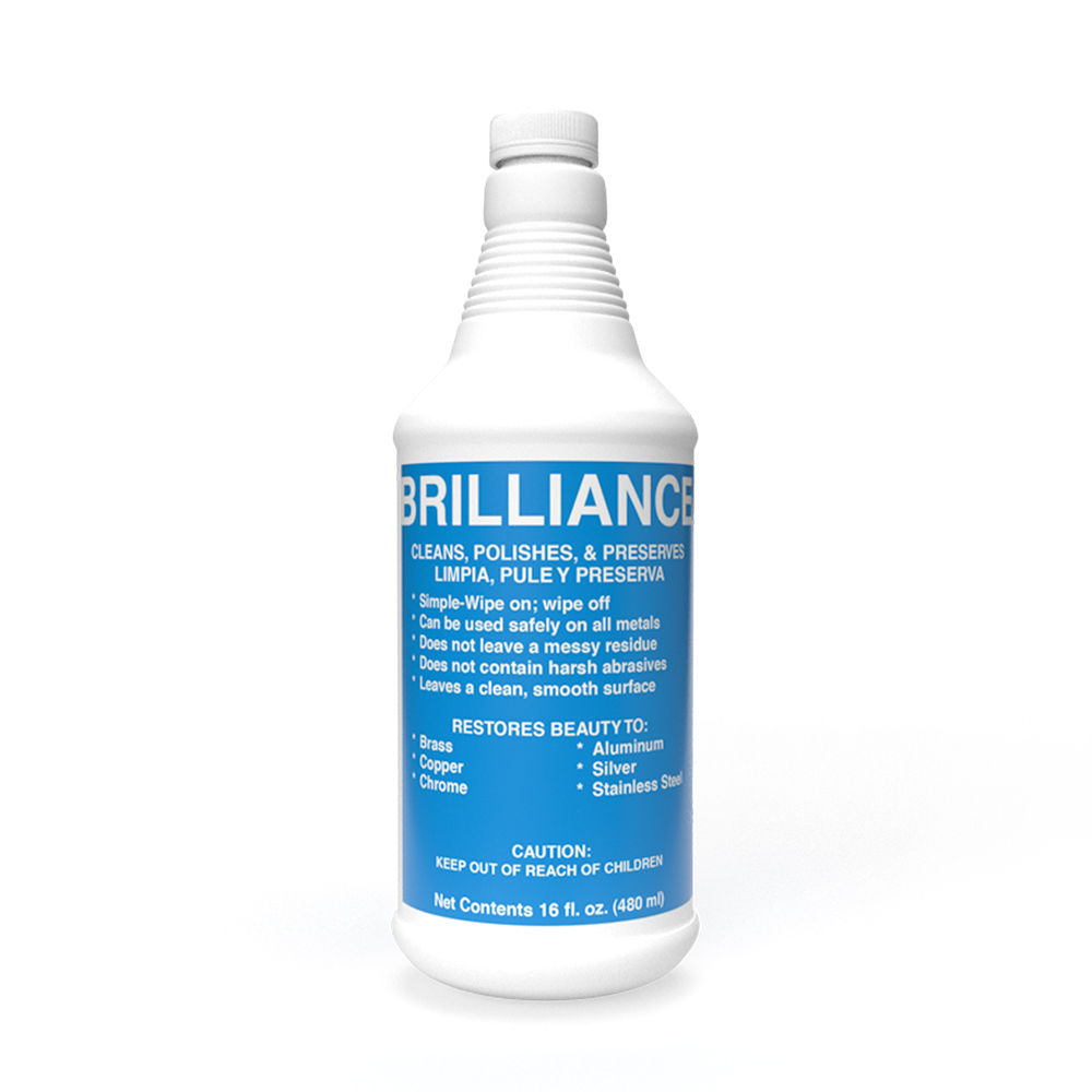 BRILLIANCE METAL POLISH, QUART BOTTLE, 12/CS