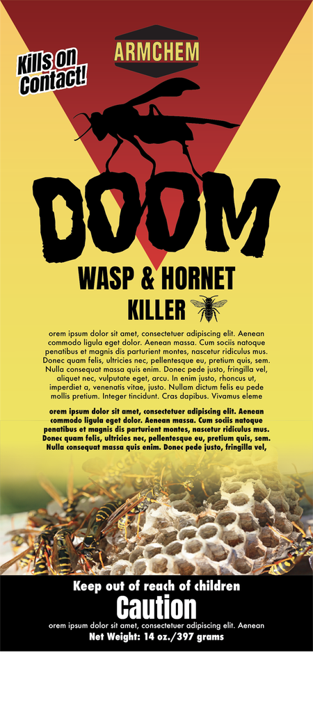 DOOM WASP AND HORNET KILLER, 12 CANS/CASE