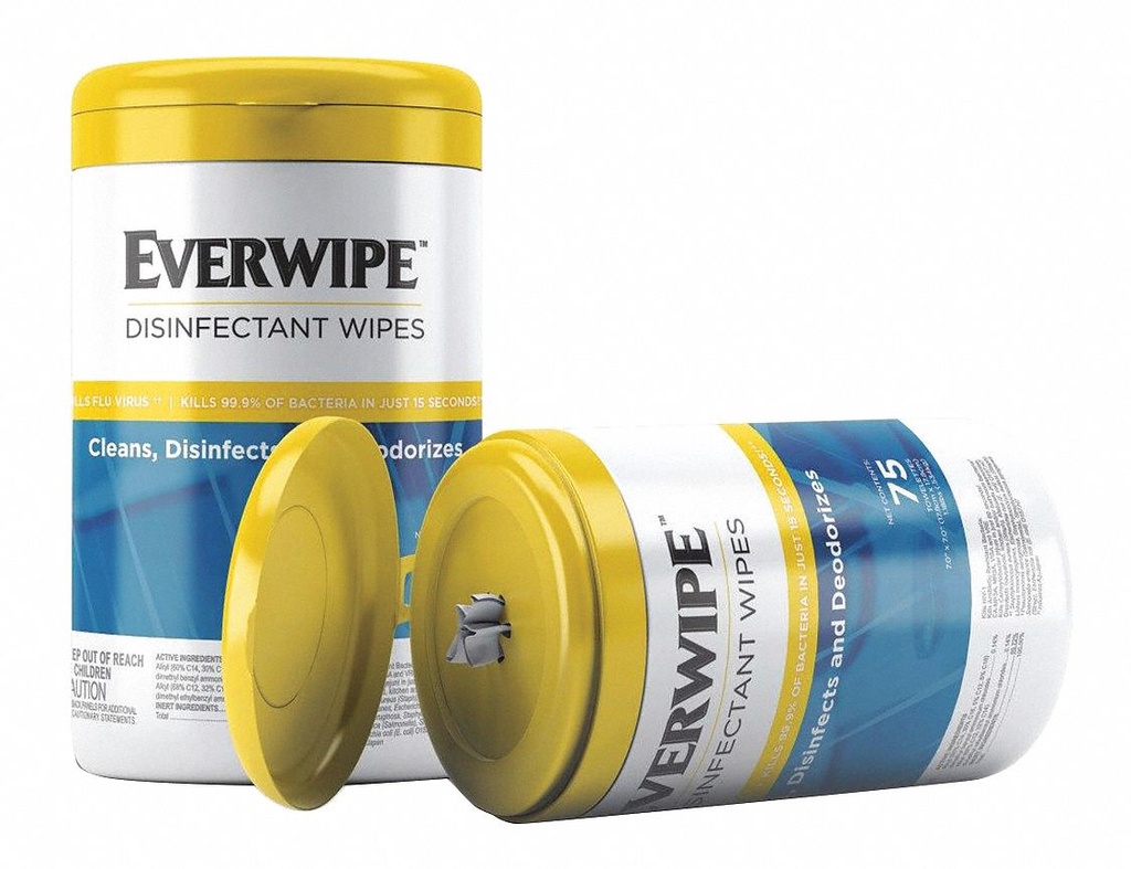 Everwipe Disinfectant Wipes 75 wipes per tub 2/PK