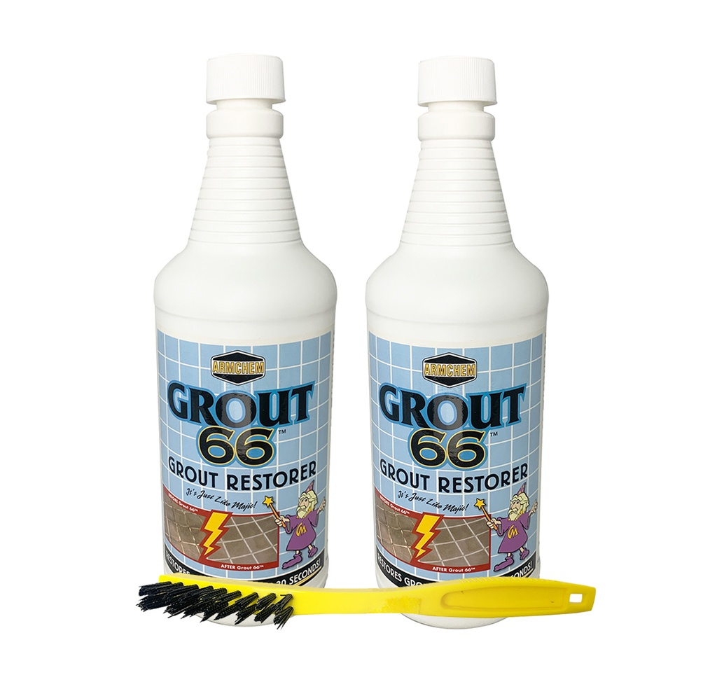 GROUT 66 PROMO, 2 QUART-SIZE BOTTLES, GROUT BRUSH INCLUDED
