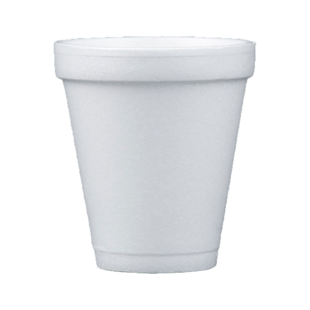 6 OZ STYRO CUP, WHITE, 25/BAG, 40 BAGS/CARTON