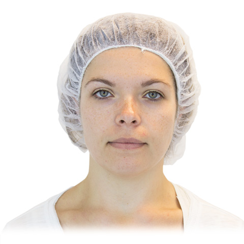 [ASDBWH-24] 24" WHITE BOUFFANT CAP - POLYPROPYLENE 1000/cs