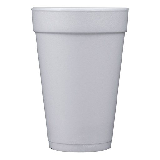 [MSD016] Foam Drink Cups, 16oz, White, 25/Bag, 40 Bags/Carton (NON-RETURNABLE)