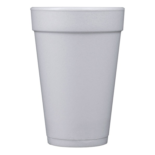 [MSD016] Foam Drink Cups, 16oz, White, 25/Bag, 40 Bags/Carton