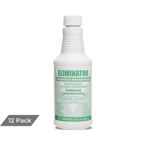 [CHE155] ELIMINATOR CONCENTRATED ODOR NEUTRALIZER, GREEN APPLE, 16 OZ BOTTLE, 12/CASE
