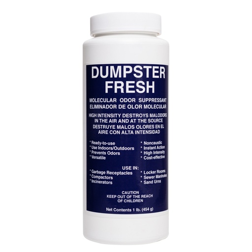 [DAB025] DUMPSTER FRESH MOLECULAR ODOR SUPPRESSANT, 1 LB TUB, 12 TUBS/CASE