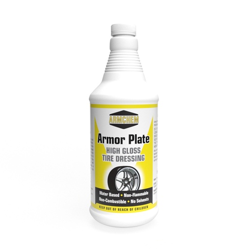 [AAB035] ARMOUR PLATE HIGH GLOSS TIRE DRESSING, QUART BOTTLE, 12/CS