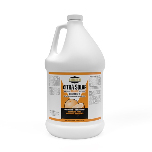 [CHE225] CITRA SOLVE NATURAL ORANGE CLEANER/DEGREASER/DRAIN MAINTAINER & DEODORIZER, GALLON BOTTLE, 4/CS
