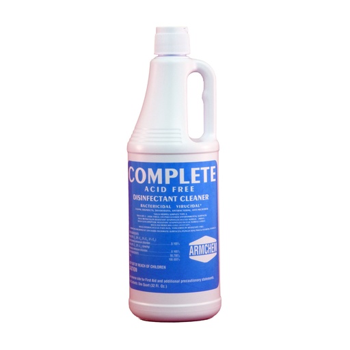 [CHE092] COMPLETE ACID-FREE DISINFECTANT CLEANER, QUART BOTTLE, 12/CS