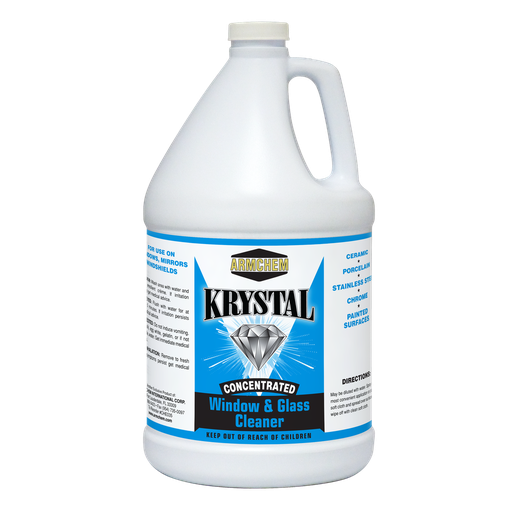[CHE035/4] KRYSTAL CONCENTRATED WINDOW & GLASS CLEANER, GALLON BOTTLE, 4/CASE