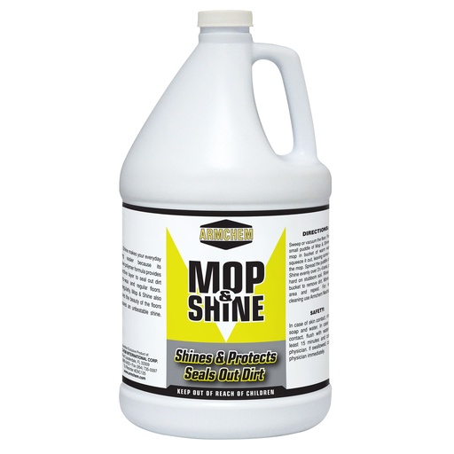 [ZAC125/4] MOP & SHINE FLOOR FINISH, GALLON BOTTLE, 4/CASE